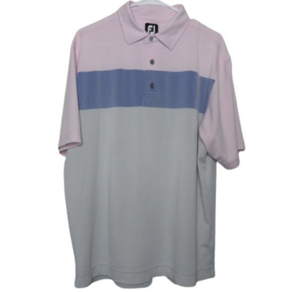 FOOTJOY Birdseye‎ Jacquard Color Block Self Collar